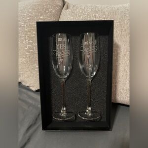 Engagement Champagne Flutes